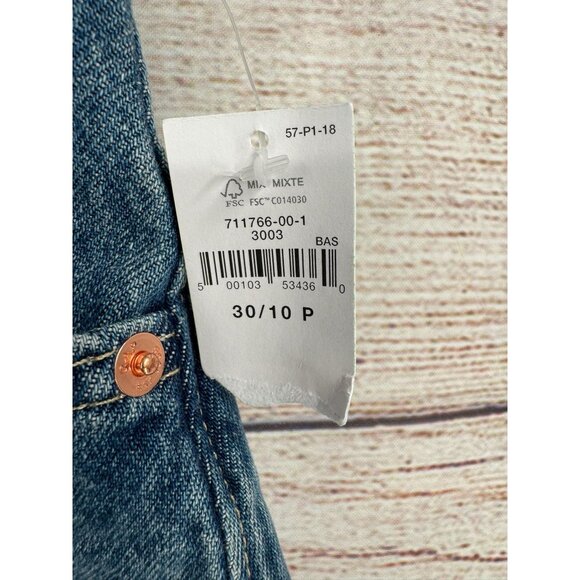 Gap Front Split Frayed Bottom Maxi Denim Skirt Women's 10P/30 Blue Medium Wash - Picture 7 of 13